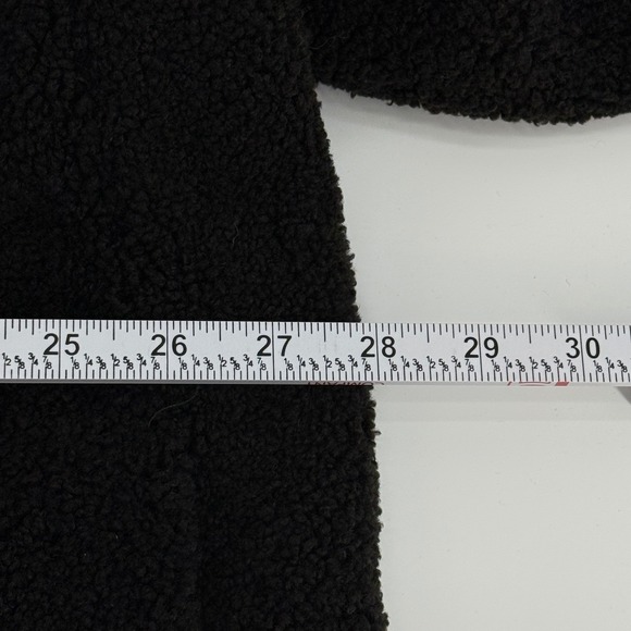 Kensie Womens Black Faux Fur Teddy Coat Double‎ Breasted Pockets Warm Winter NEW - Picture 14 of 16